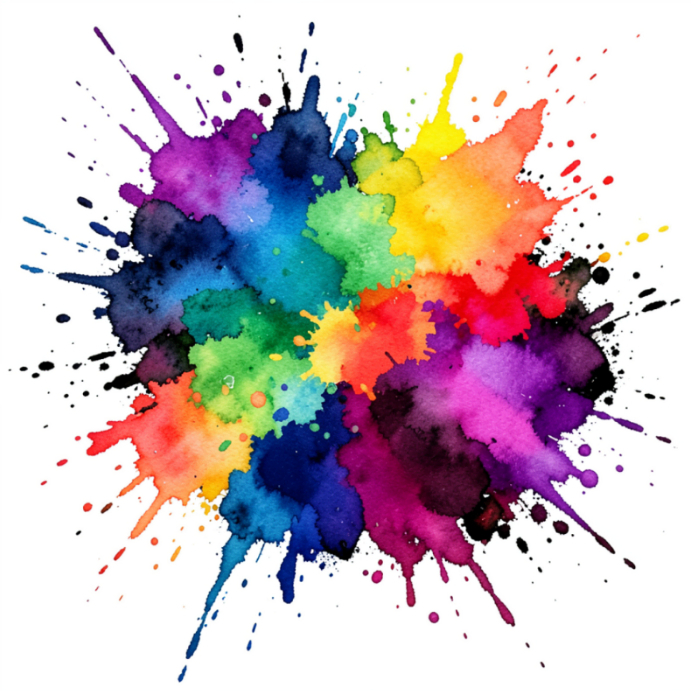 paint Splash Design with Bold Color Splashes and Abstract Watercolor ...