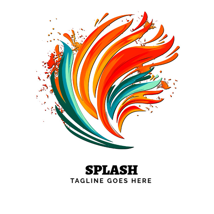 Paint splash logo template