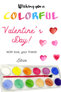 Paint Valentine Gift Tag Banner 4 × 6 Fuß template