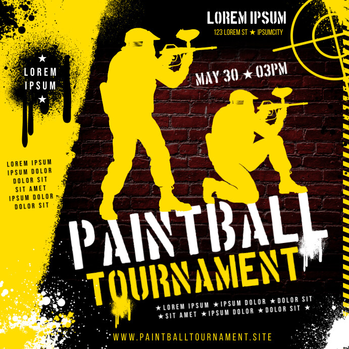 PAINTBALL BANNER Template PosterMyWall