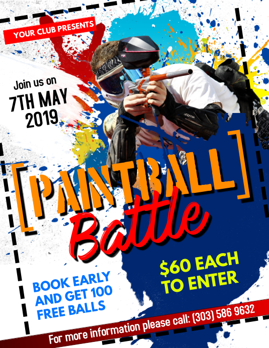 Paintball Battle Flyer Template PosterMyWall