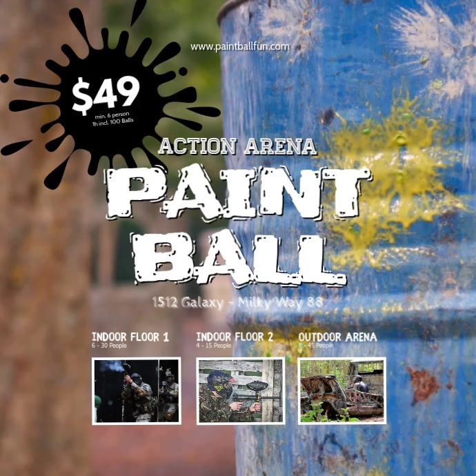 Copy of Paintball Event Flyer Offer Price Poster Ad PosterMyWall