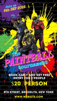 Paintball tournament Instagram-verhaal template