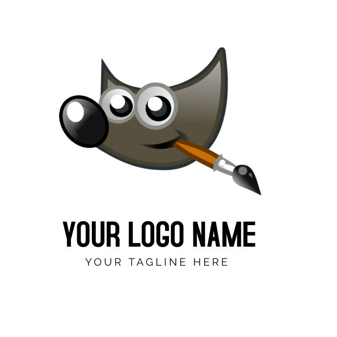Paintbrush GIMP Logo Template PosterMyWall