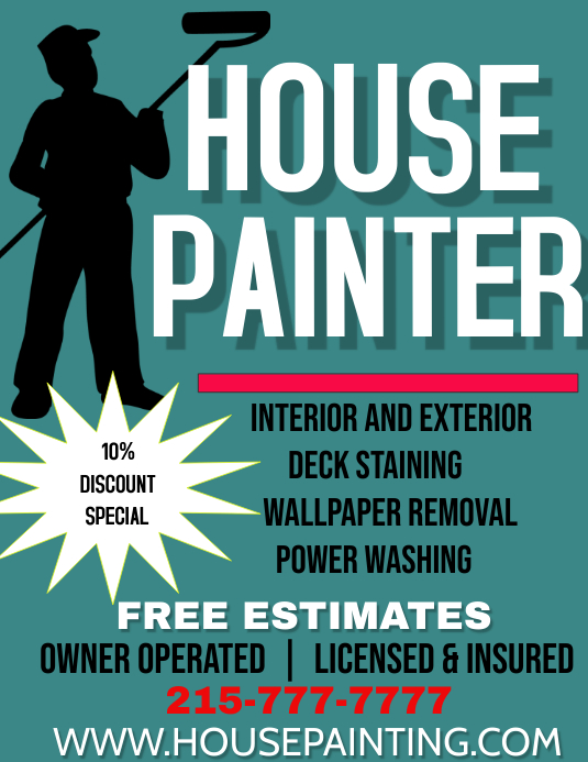 PAINTER HOUSE PAINTER SMALL BUSINESS Template PosterMyWall