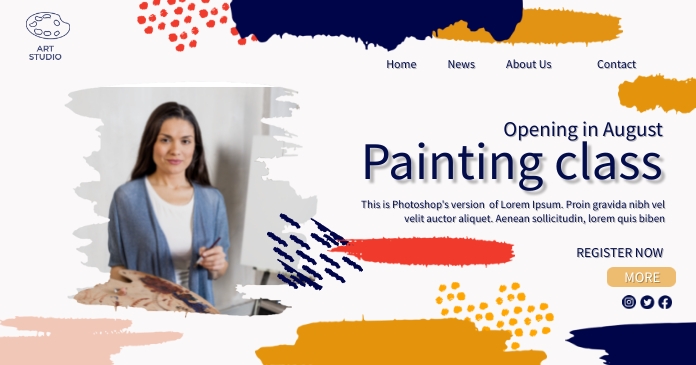 Copy of Painting Class Banner | PosterMyWall