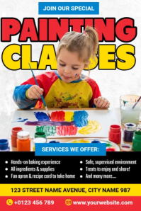 Painting Class Плакат template