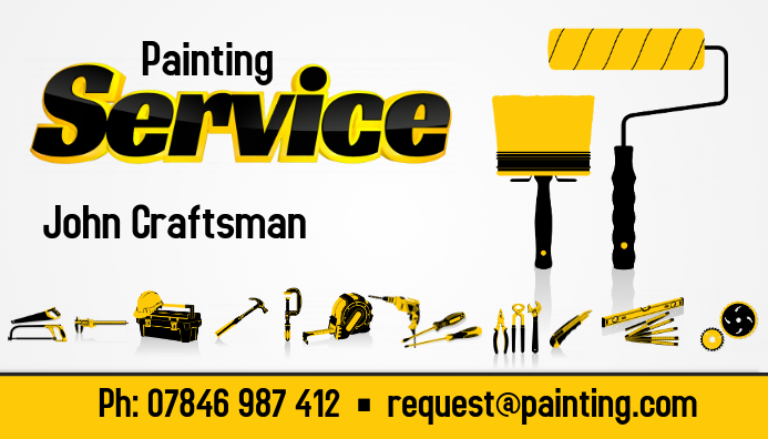 Painting Service business card Template | PosterMyWall