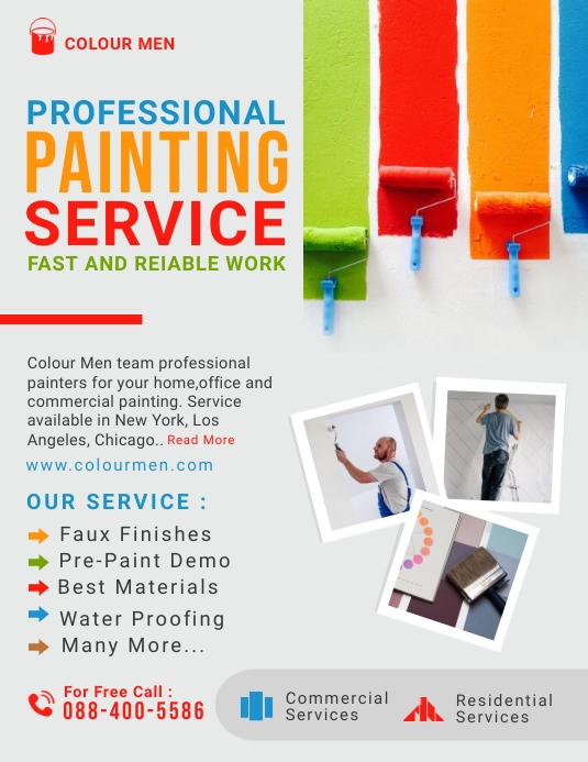 Painting Service Flyer Template PosterMyWall Painting Service Flyer Template PosterMyWall