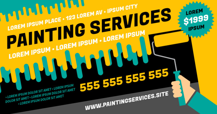 PAINTING SERVICES BANNER Immagine condivisa di Facebook template