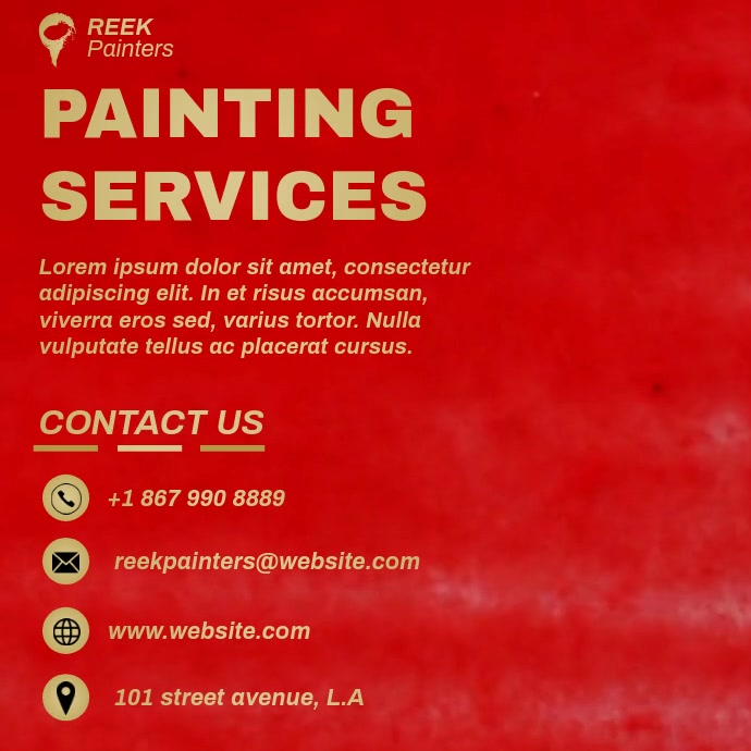 PAINTING SERVICES VIDEO AD TEMPLATE PosterMyWall