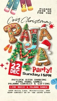 Pajama Christmas Party Story Template