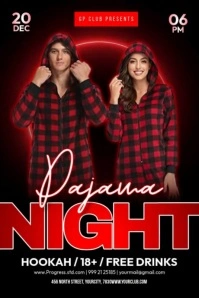 Pajama Night Club Affiche template