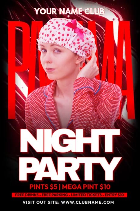 Pajama Night Party 海报 template