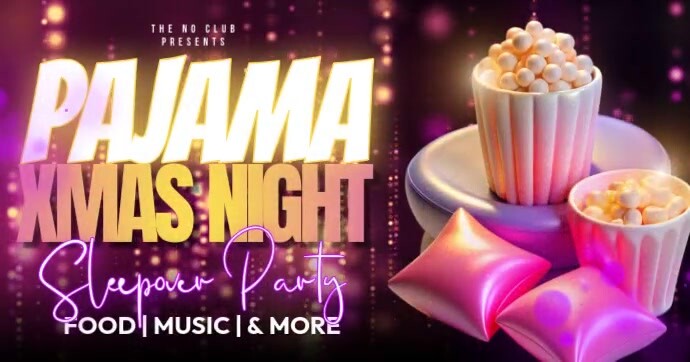 Pajama Xmas Night Imagem partilhada do Facebook template