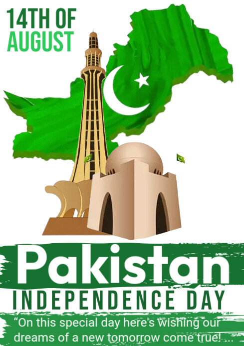 Pakistan independence day A4 template