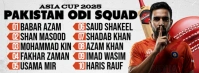 Pakistan ODI Squad: Asia Cup 2025 Fotografia de capa do Facebook template
