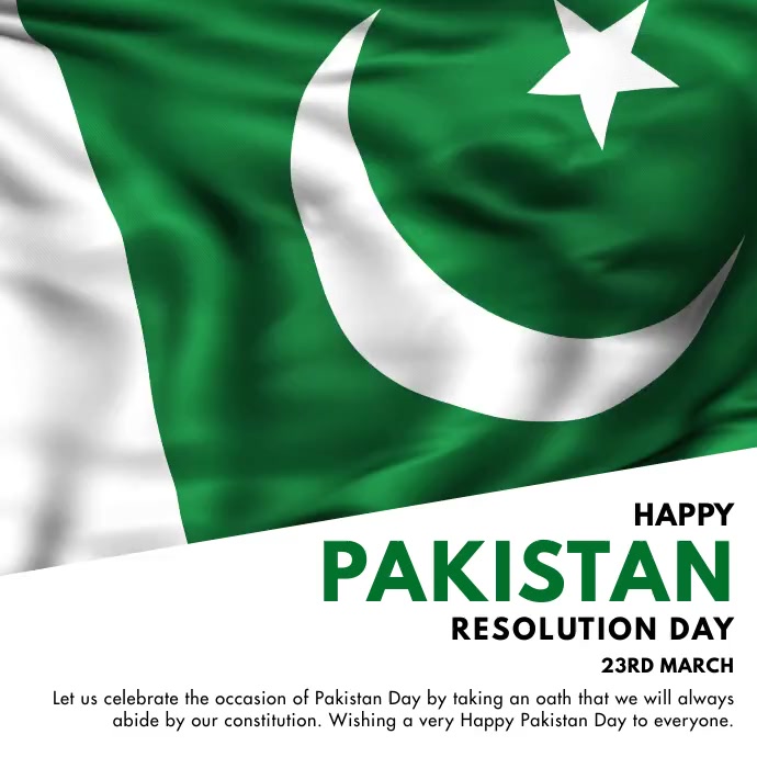 Pakistan Resolution Day Instagram Post template