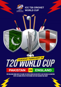 Pakistan vs England A5 template
