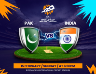 Pakistan Vs India Cricket Match Flyer template