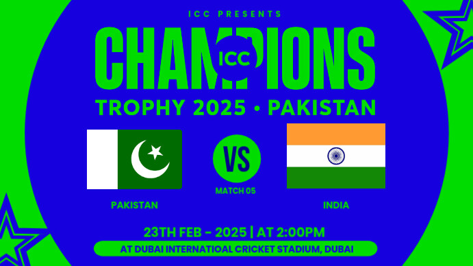 Pakistan Vs India YouTube 缩略图 template