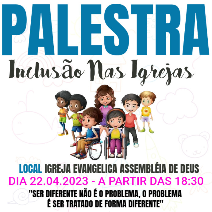 Palestra Inclusão Wpis na Instagrama template