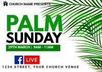 palm Sunday, easter A6 template