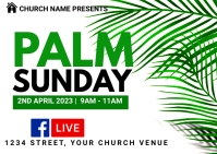 palm Sunday, easter A6 template
