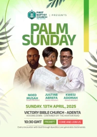 Palm Sunday Church Event Template A4
