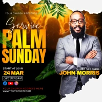 PALM SUNDAY CHURCH FLYER Instagram Post template