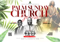 Palm sunday church flyer A1 template