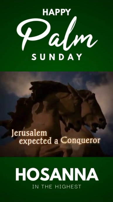 palm sunday Instagram Reel template