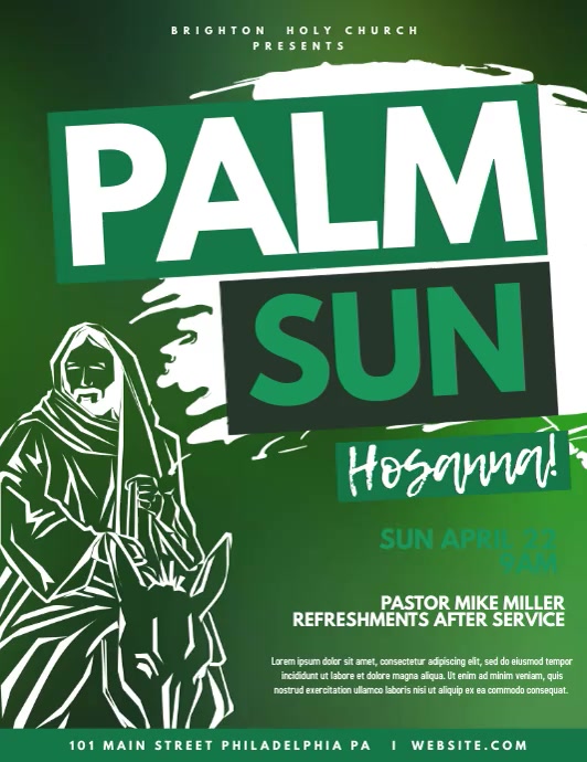 Palm Sunday Pamflet (VSA Brief) template
