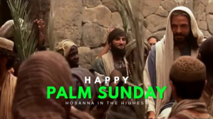 Marron Palm Sunday Digitalt display Template