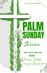 PALM SUNDAY Half Page Wide template