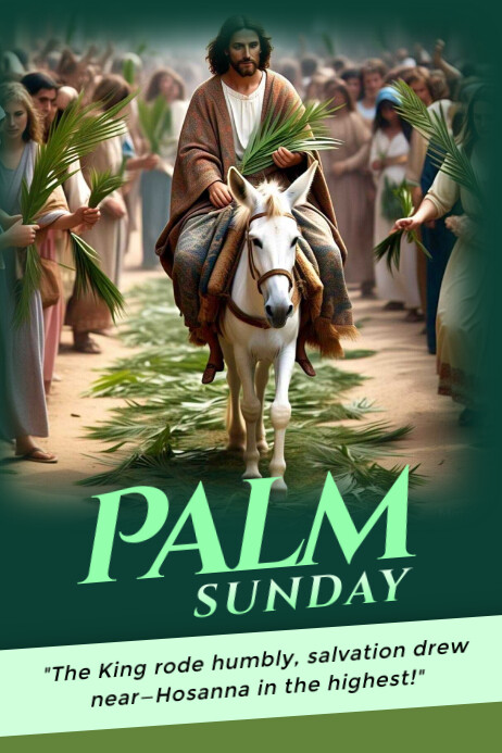 Palm Sunday Poster template