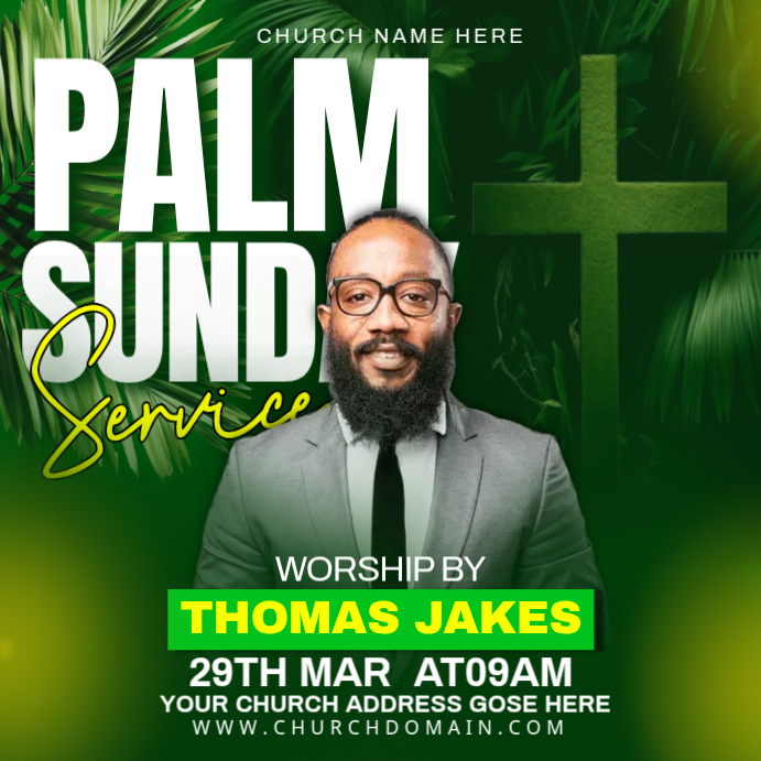 Copy of Palm sunday | PosterMyWall