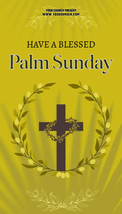 Palm Sunday Business Card template