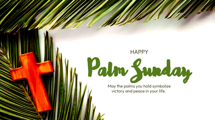 Palm Sunday งานแสดงผลงานแบบดิจิทัล (16:9) template