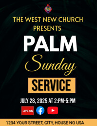 Palm Sunday Рекламная листовка (US Letter) template
