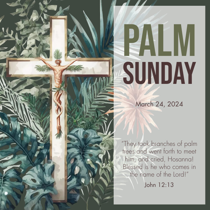 Palm Sunday Template PosterMyWall