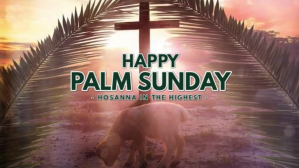 Brown palm sunday Digitalt display Template