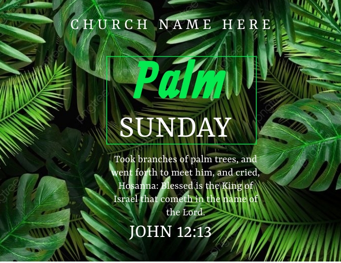 Palm Sunday Рекламная листовка (US Letter) template