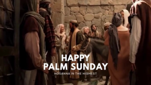 黑色 Palm Sunday Digitalt display Template