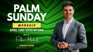Zielony palm sunday Præsentation Template