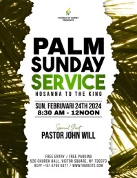 Palm sunday Ulotka (US Letter) template
