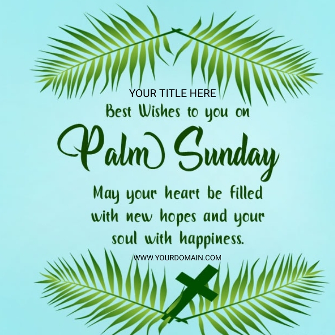 Palm Sunday Instagram Post template