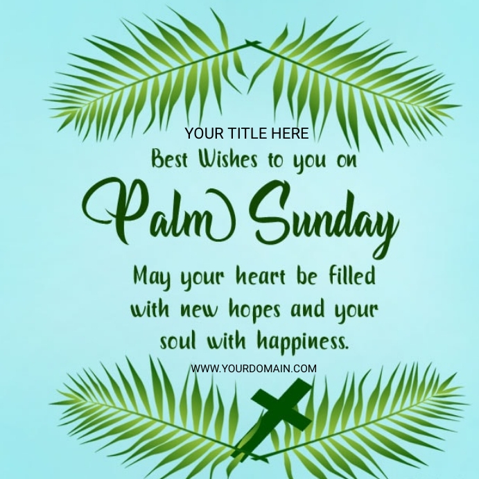 Palm Sunday Message Instagram template