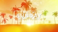 palm sunday Digital na Display (16:9) template