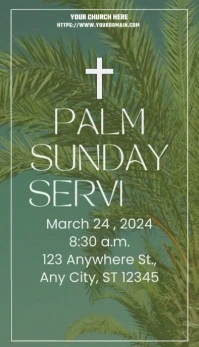 PALM SUNDAY Carte de visite template